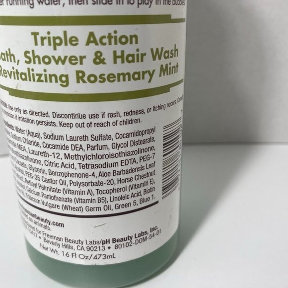 c. Booth Triple Action Rosemary Mint Wash - Picture 6 of 10